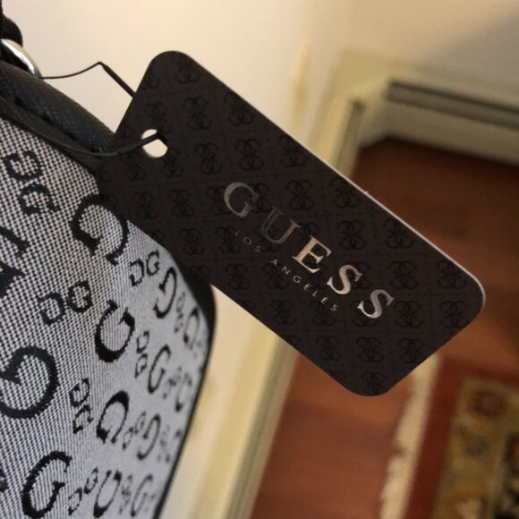 NWT GUESS Long Strap/Crossbody Handbag Logo Print Small/Medium Size - Picture 9 of 15